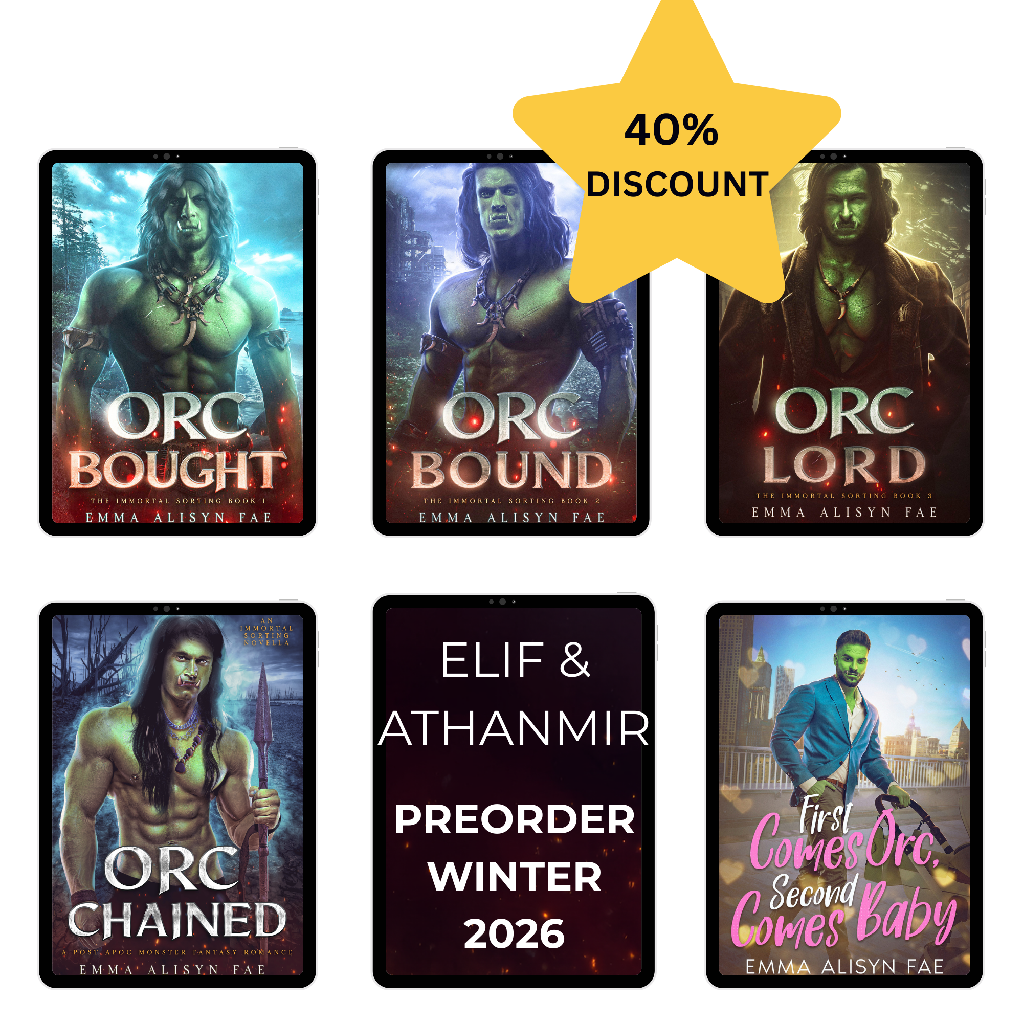 IMMORTAL SORTING BUNDLE plus BONUS BOOK - Emma Alisyn Fae - High Fantasy Romance Books