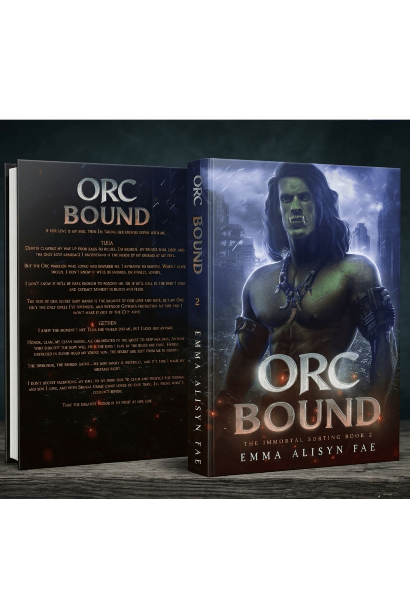 Orc Bound (Immortal Sorting 2) | Orc Monster Post Apocalyptic Gaslamp Secret Baby Science Fantasy Romance | Paperback | Emma Alisyn Fae - Emma Alisyn Fae - High Fantasy Romance Books